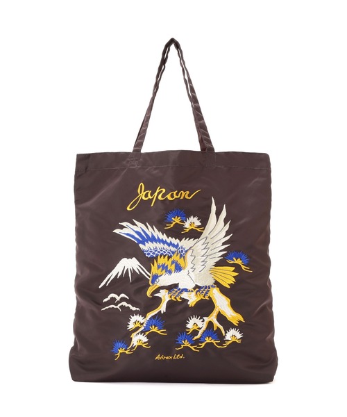 AVIREX(アヴィレックス)の「《WEB限定》NYLON TOTE BAG ”EAGLE” / ナイロン トートバッグ イーグル / AVIREX / アヴィレックス(トートバッグ・メンズ・ワイン/ダークブラウン/ロイヤルブルー/チャコール・FREE)」の3枚目の写真