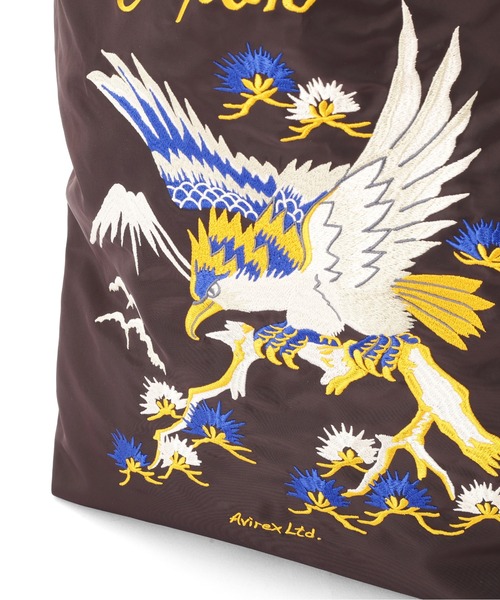 AVIREX(アヴィレックス)の「《WEB限定》NYLON TOTE BAG ”EAGLE” / ナイロン トートバッグ イーグル / AVIREX / アヴィレックス(トートバッグ・メンズ・ワイン/ダークブラウン/ロイヤルブルー/チャコール・FREE)」の8枚目の写真