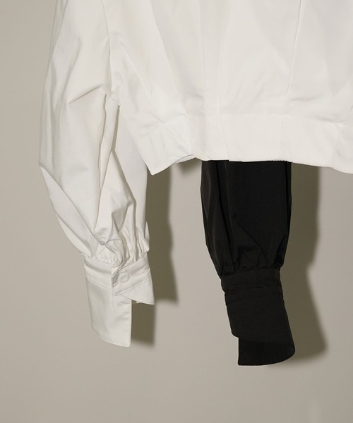 chuclla(チュクラ)の「ストラップ クロップドブラウス chw26a019(シャツ/ブラウス・レディース・ブラック/ホワイト・FREE)」の22枚目の写真