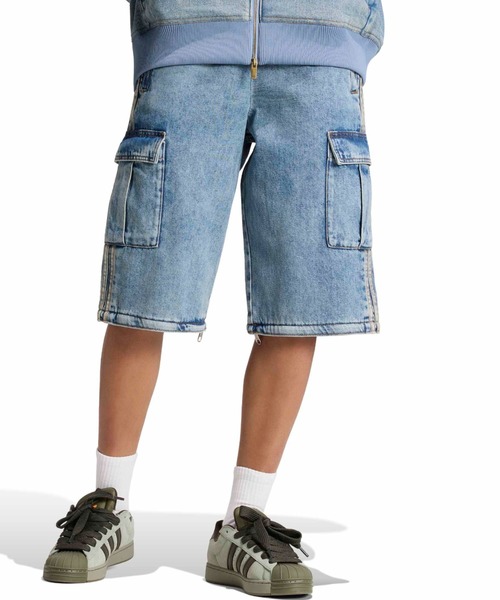 adidas(アディダス)の「adidas MID RISE 2-IN-1 DENIM PANTS / アディダス ミッドライズ 2イン1 デニム パンツ(デニムパンツ・レディース・ライトインディゴブルー・S/M/L)」の9枚目の写真