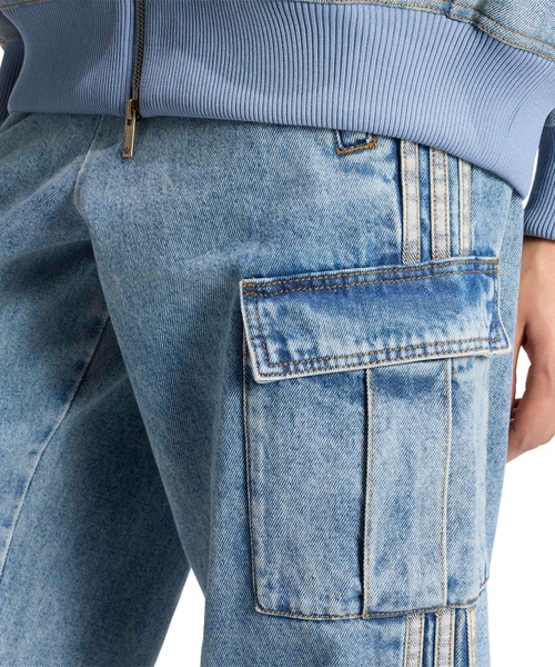adidas(アディダス)の「adidas MID RISE 2-IN-1 DENIM PANTS / アディダス ミッドライズ 2イン1 デニム パンツ(デニムパンツ・レディース・ライトインディゴブルー・S/M/L)」の4枚目の写真