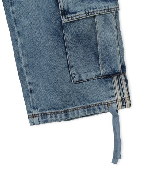 adidas(アディダス)の「adidas MID RISE 2-IN-1 DENIM PANTS / アディダス ミッドライズ 2イン1 デニム パンツ(デニムパンツ・レディース・ライトインディゴブルー・S/M/L)」の5枚目の写真