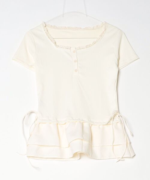 gossip!ロサンゼルス(ゴシップロサンゼルス)の「YUGA リブニットトップス(Tシャツ/カットソー・レディース・オフホワイト・M/L)」の9枚目の写真