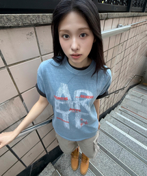 TRAVEL（トラベル）の「チョークピグメント半袖Tシャツサントリニブルー（Tシャツ/カットソー）」