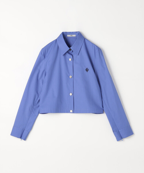 COMME CA（コムサ）の「〔 Sサイズ 〕 コットンポプリンストライプ クロプトシャツ（シャツ/ブラウス・レディース・ブルー/ブラウン・5号）」の22枚目の写真