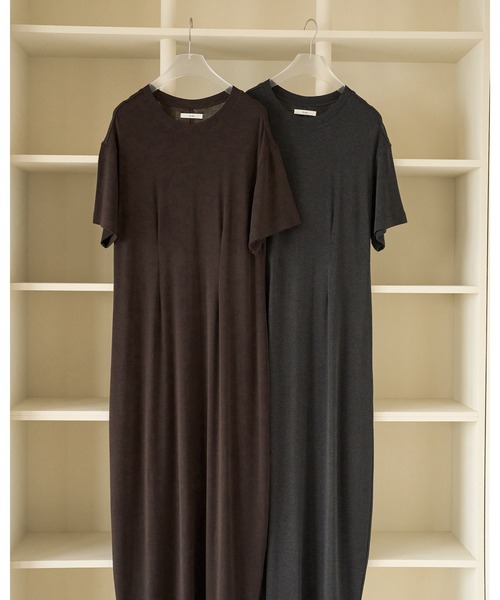 anuke（アンヌーク）の「Soft Cocoon Onepiece（ワンピース・レディース・ブラウン/チャコールグレー・36inch/38inch）」の9枚目の写真