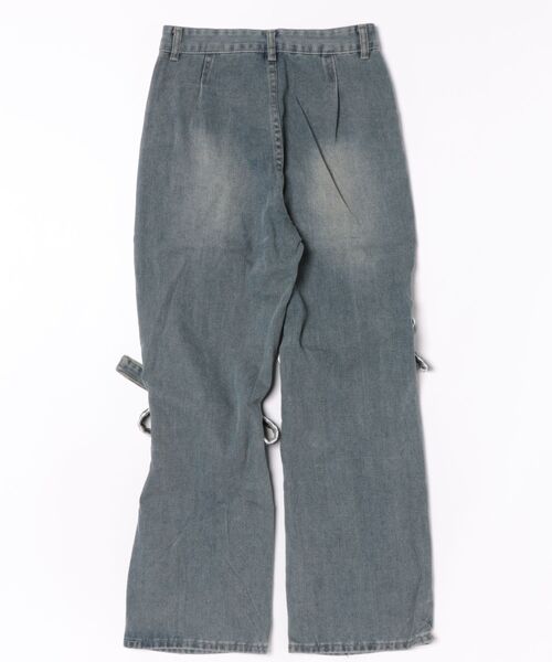 UP START(アップスタート)の「【Bls】 【ZL】【Bling Leads】リボン×加工 デザインデニムパンツ(BL)(デニムパンツ・レディース・ブルー・FREE)」の6枚目の写真