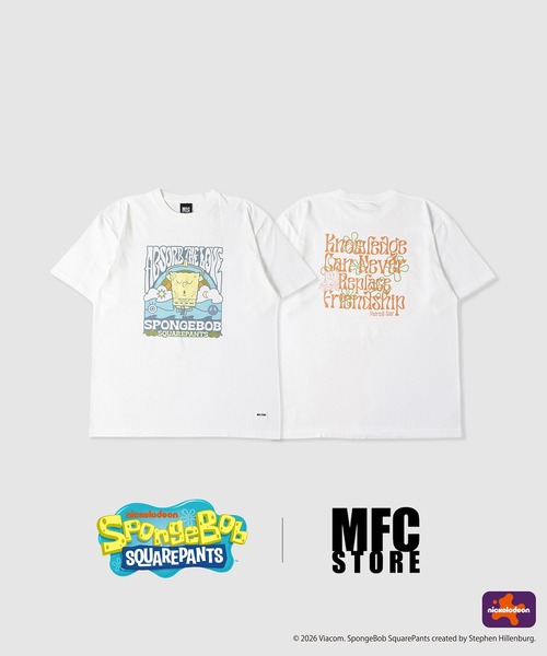 MFC STORE(エムエフシーストア)の「SpongeBob x MFC STORE ABSORB THE LOVE S/S TEE(Tシャツ/カットソー・メンズ・ホワイト・XS/S/M/L/XL/XXL)」の2枚目の写真