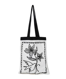 コットンリネンアリ刺繍トートバッグ