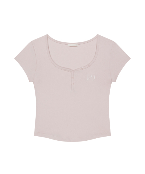 ILLIGO(イリゴ)の「129 ボタンヘンリーネックTシャツ ピンク(Tシャツ/カットソー・レディース・その他・OS)」の9枚目の写真
