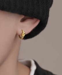 tunee（チュニー）の「【456870】メンズノットフープピアス/ペア(RZ)（ピアス（両耳用））」