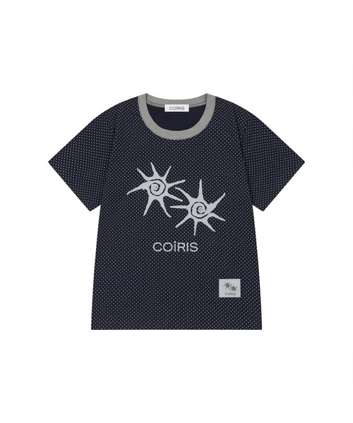 COIRIS（コイリス）の「ソルナドット配色半袖Tシャツ（5カラー）（Tシャツ/カットソー・レディース・ダークブラウン/ホワイト/チャコールグレー/ブラック/ネイビー・FREE）」の5枚目の写真