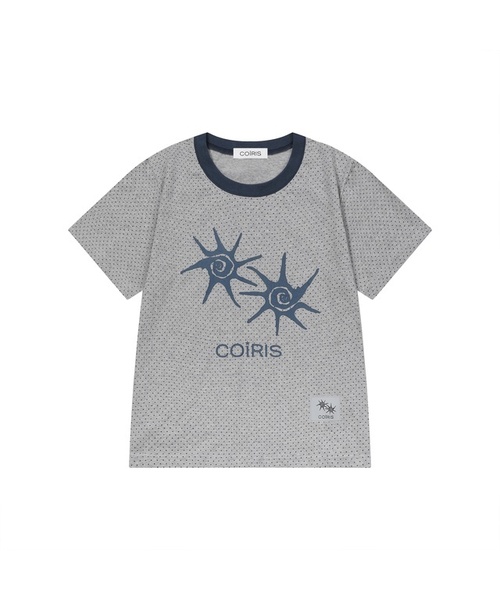 COIRIS（コイリス）の「ソルナドット配色半袖Tシャツ（5カラー）（Tシャツ/カットソー・レディース・ダークブラウン/ホワイト/チャコールグレー/ブラック/ネイビー・FREE）」の3枚目の写真