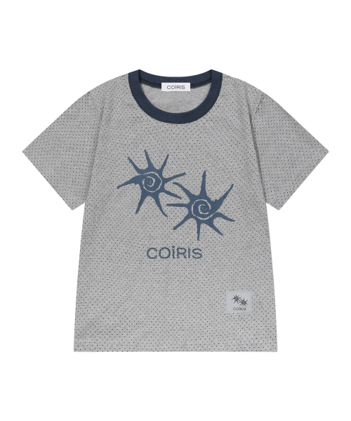 COIRIS（コイリス）の「ソルナドット配色半袖Tシャツ（5カラー）（Tシャツ/カットソー・レディース・ダークブラウン/ホワイト/チャコールグレー/ブラック/ネイビー・FREE）」の6枚目の写真