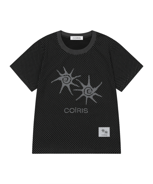 COIRIS（コイリス）の「ソルナドット配色半袖Tシャツ（5カラー）（Tシャツ/カットソー・レディース・ダークブラウン/ホワイト/チャコールグレー/ブラック/ネイビー・FREE）」の10枚目の写真