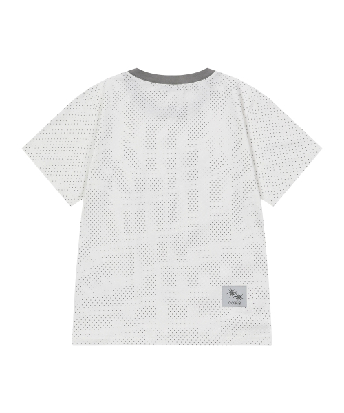 COIRIS（コイリス）の「ソルナドット配色半袖Tシャツ（5カラー）（Tシャツ/カットソー・レディース・ダークブラウン/ホワイト/チャコールグレー/ブラック/ネイビー・FREE）」の15枚目の写真