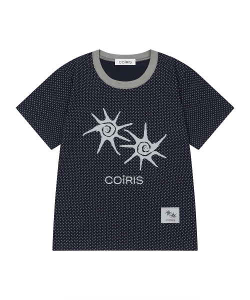 COIRIS（コイリス）の「ソルナドット配色半袖Tシャツ（5カラー）（Tシャツ/カットソー・レディース・ダークブラウン/ホワイト/チャコールグレー/ブラック/ネイビー・FREE）」の18枚目の写真
