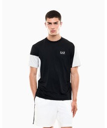 <オンライン限定>【エンポリオ アルマーニ EA7】カラーブロック 半袖Tシャツ Tennis Pro