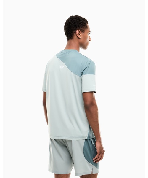 EMPORIO ARMANI EA7(エンポリオアルマーニイーエーセブン)の「<オンライン限定>【エンポリオ アルマーニ EA7】カラーブロック 半袖Tシャツ Tennis Pro(Tシャツ/カットソー・メンズ・ブラック/グリーン・X-LARGE/LARGE/SMALL/MEDIUM/X-SMALL)」の4枚目の写真