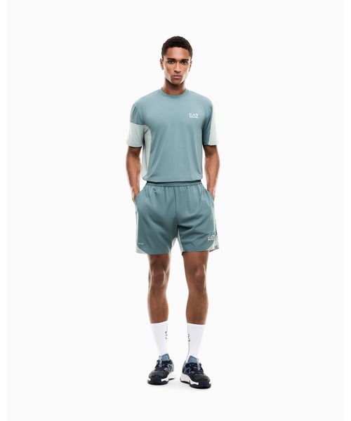 EMPORIO ARMANI EA7(エンポリオアルマーニイーエーセブン)の「<オンライン限定>【エンポリオ アルマーニ EA7】カラーブロック 半袖Tシャツ Tennis Pro(Tシャツ/カットソー・メンズ・ブラック/グリーン・X-LARGE/LARGE/SMALL/MEDIUM/X-SMALL)」の6枚目の写真