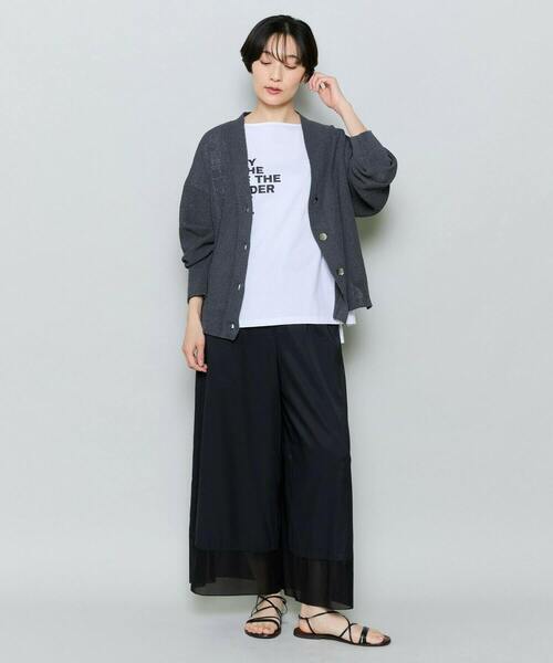 MOGA(モガ)の「SHION×TSUMUGI Vネックカーディガン(カーディガン/ボレロ・レディース・ベージュ/チャコールグレー・2)」の18枚目の写真