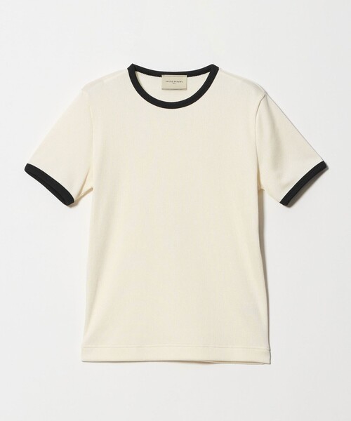 UNITED ARROWS（ユナイテッドアローズ）の「リブ バイカラーパイピング ショートスリーブ Tシャツ（Tシャツ/カットソー・レディース・ダークグレー/ネイビー/オフホワイト/ワイン/ベージュ・FREE）」の2枚目の写真