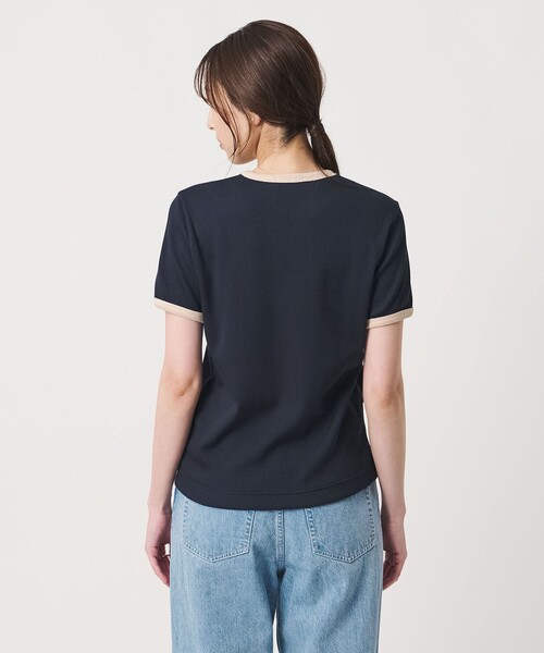 UNITED ARROWS(ユナイテッドアローズ)の「リブ バイカラーパイピング ショートスリーブ Tシャツ(Tシャツ/カットソー・レディース・ダークグレー/ネイビー/オフホワイト/ワイン/ベージュ・FREE)」の20枚目の写真