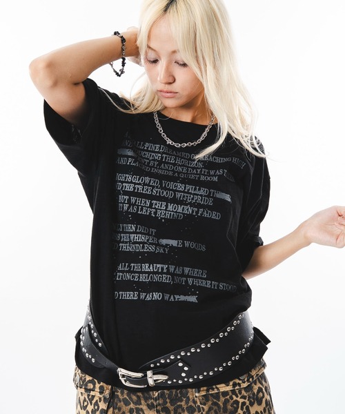 SHORT ROUND / [26 лет весна/лето новая коллекция] Letter Logo slab T