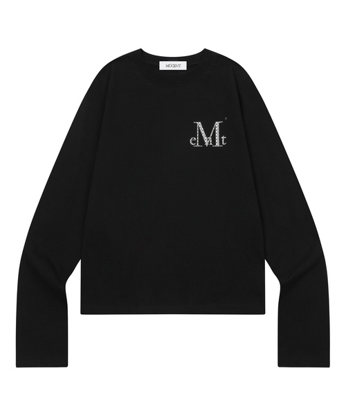 MUCENT(ムセント)の「ルネットギンガムチェックシグネチャーロゴロングスリーブT(2カラー)(Tシャツ/カットソー・レディース・ブラック/ホワイト系その他2/ホワイト/ブラック系その他2・FREE)」の1枚目の写真