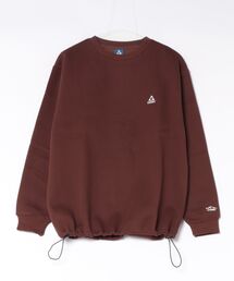 【GERRY】裏起毛ワンポイント刺繍 クルーネックプルオーバー / 裾ドローコードスウェットプルオーバー