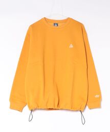 【GERRY】裏起毛ワンポイント刺繍 クルーネックプルオーバー / 裾ドローコードスウェットプルオーバー