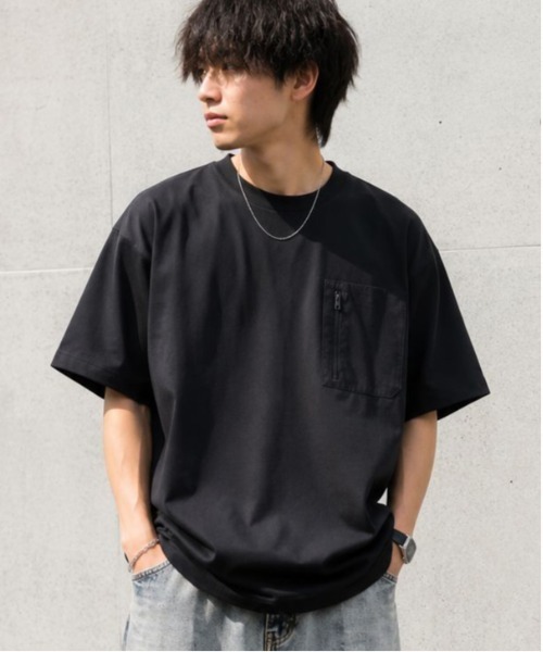 ALWAYS GOOD TIME(オルウェイズグッドタイム)の「【JEMORGAN/ジェーイーモーガン】"Air Fiber"ワッフルポケットTシャツ / 軽量・吸汗速乾・ドライタッチ(Tシャツ/カットソー・メンズ・チャコールグレー/ベージュ/ブラック・L/XL/M)」の2枚目の写真