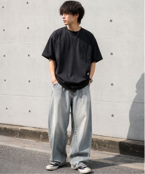 ALWAYS GOOD TIME(オルウェイズグッドタイム)の「【JEMORGAN/ジェーイーモーガン】"Air Fiber"ワッフルポケットTシャツ / 軽量・吸汗速乾・ドライタッチ(Tシャツ/カットソー・メンズ・チャコールグレー/ベージュ/ブラック・L/XL/M)」の8枚目の写真