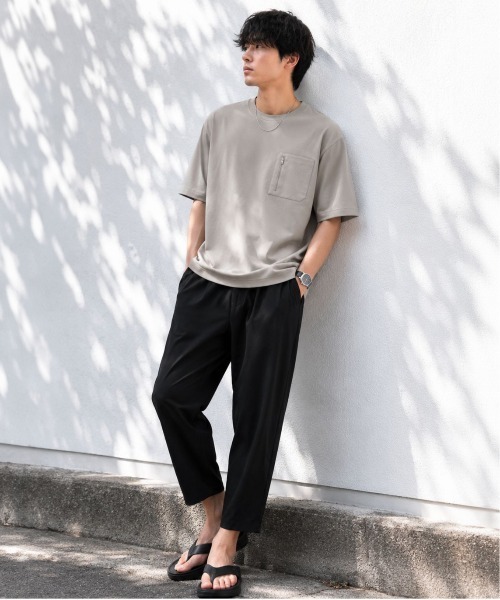 ALWAYS GOOD TIME(オルウェイズグッドタイム)の「【JEMORGAN/ジェーイーモーガン】"Air Fiber"ワッフルポケットTシャツ / 軽量・吸汗速乾・ドライタッチ(Tシャツ/カットソー・メンズ・チャコールグレー/ベージュ/ブラック・L/XL/M)」の11枚目の写真