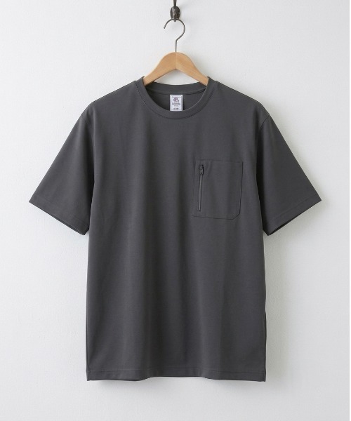 ALWAYS GOOD TIME(オルウェイズグッドタイム)の「【JEMORGAN/ジェーイーモーガン】"Air Fiber"ワッフルポケットTシャツ / 軽量・吸汗速乾・ドライタッチ(Tシャツ/カットソー・メンズ・チャコールグレー/ベージュ/ブラック・L/XL/M)」の5枚目の写真