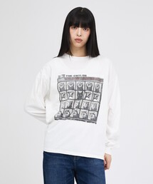 【REMI RELIEF / レミレリーフ】SP加工20/天竺 AHARD CATS NIGHT / 長袖Tシャツ / ユニセックス