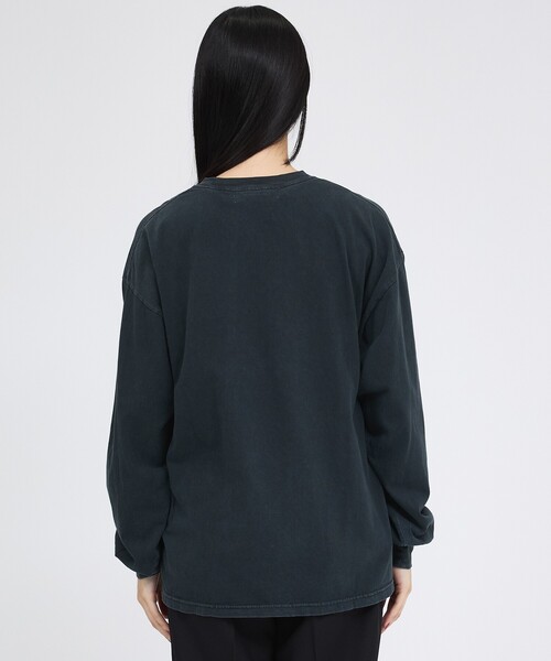 REMI RELIEF（レミレリーフ）の「【REMI RELIEF / レミレリーフ】SP加工20/天竺 AHARD CATS NIGHT / 長袖Tシャツ / ユニセックス（Tシャツ/カットソー・メンズ・ブラック/オフホワイト・M/L/XL）」の7枚目の写真