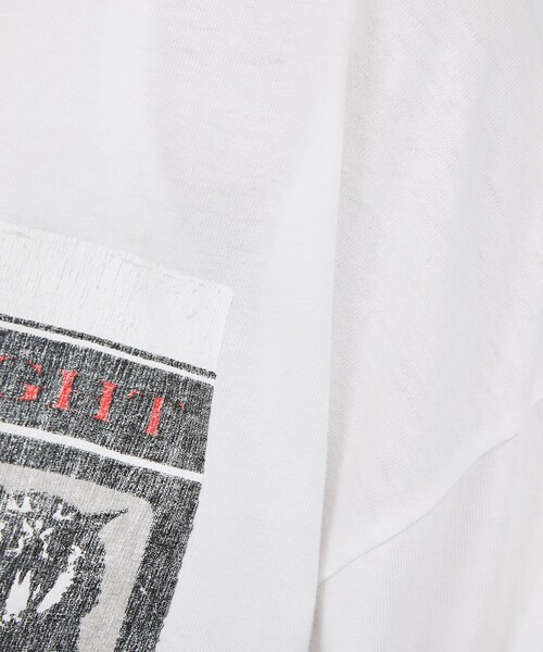 REMI RELIEF（レミレリーフ）の「【REMI RELIEF / レミレリーフ】SP加工20/天竺 AHARD CATS NIGHT / 長袖Tシャツ / ユニセックス（Tシャツ/カットソー・メンズ・ブラック/オフホワイト・M/L/XL）」の13枚目の写真