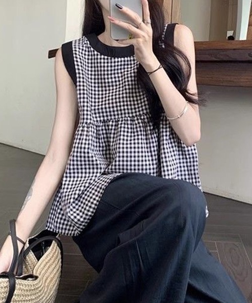 gossip!ロサンゼルス(ゴシップロサンゼルス)の「YUGA クルーネック バックシャントップス(シャツ/ブラウス・レディース・ブラック・XL/L/M)」の11枚目の写真