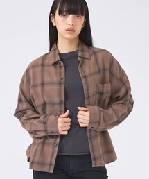 【JOHNBULL/ジョンブル】チェックフェードシャツ/チェック柄/メンズライク/レイヤードコーデ【WEB限定】