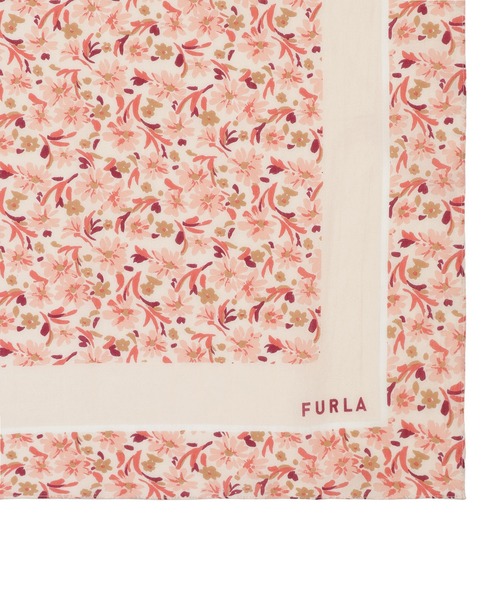 FURLA(フルラ)の「スカーフ コットン 花柄 フラワー(バンダナ/スカーフ・レディース・レモンイエロー/ピンクベージュ・FREE)」の6枚目の写真