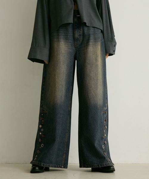PBLIM(ページボーイリム)の「《UNISEX》ランダムボタンデニム(デニムパンツ・レディース・ブルー/ブラック・MEDIUM/LARGE)」の12枚目の写真