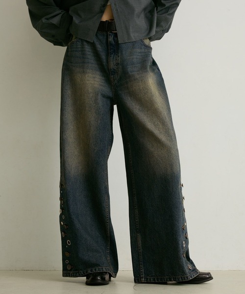PBLIM(ページボーイリム)の「《UNISEX》ランダムボタンデニム(デニムパンツ・レディース・ブルー/ブラック・MEDIUM/LARGE)」の13枚目の写真