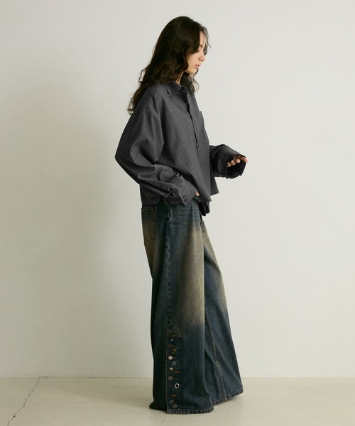 PBLIM(ページボーイリム)の「《UNISEX》ランダムボタンデニム(デニムパンツ・レディース・ブルー/ブラック・MEDIUM/LARGE)」の18枚目の写真