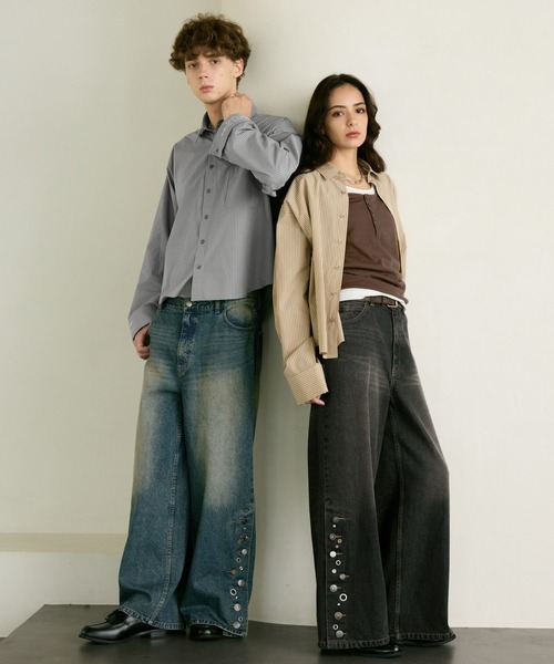 PBLIM(ページボーイリム)の「《UNISEX》ランダムボタンデニム(デニムパンツ・レディース・ブルー/ブラック・MEDIUM/LARGE)」の21枚目の写真