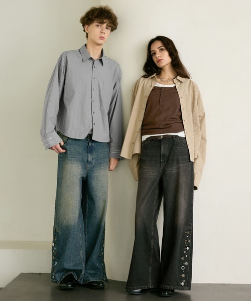 PBLIM(ページボーイリム)の「《UNISEX》ランダムボタンデニム(デニムパンツ・レディース・ブルー/ブラック・MEDIUM/LARGE)」の22枚目の写真