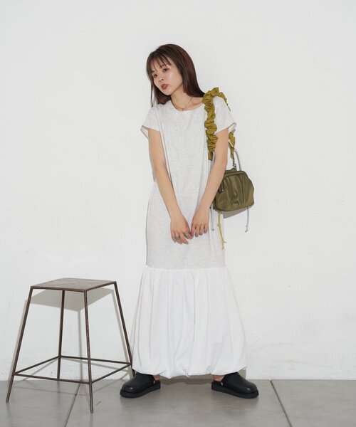 CIAOPANIC TYPY(チャオパニックティピー)の「【KAIRI企画】脱部屋着見え!2WAYヘンリーワンピ(ワンピース・レディース・ブラウン/オフホワイト/チャコールグレー・ONE SIZE)」の19枚目の写真