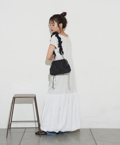 CIAOPANIC TYPY(チャオパニックティピー)の「【KAIRI企画】脱部屋着見え!2WAYヘンリーワンピ(ワンピース・レディース・ブラウン/オフホワイト/チャコールグレー・ONE SIZE)」の22枚目の写真