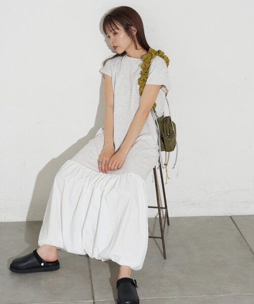 CIAOPANIC TYPY(チャオパニックティピー)の「【KAIRI企画】脱部屋着見え!2WAYヘンリーワンピ(ワンピース・レディース・ブラウン/オフホワイト/チャコールグレー・ONE SIZE)」の22枚目の写真