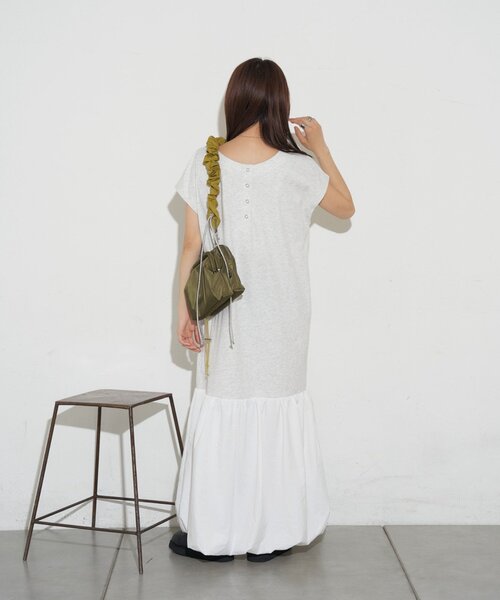 CIAOPANIC TYPY(チャオパニックティピー)の「【KAIRI企画】脱部屋着見え!2WAYヘンリーワンピ(ワンピース・レディース・ブラウン/オフホワイト/チャコールグレー・ONE SIZE)」の16枚目の写真